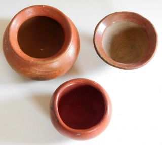 Three Vintage Native American Pueblo Pottery Bowls 2