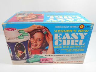 Vintage 1968 Kenner Easy Hair Curl Setting Kit Girls Toy Complete Euc