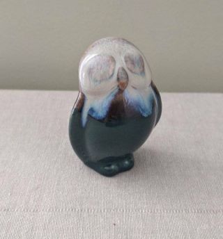 Vintage Rodolfo Padilla Drip Glaze Pottery Owl Figure 3 - 1/2 "