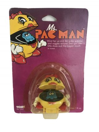 1982 Vintage Ms.  Pac Man Wind Up Toy (ms.  Pac - Man)