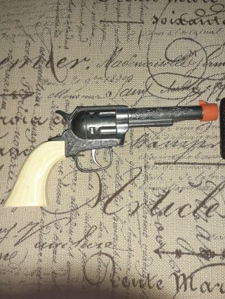 Pony Boy Cap Gun & Holster Six Shooter Toy Orange Capped Barrel