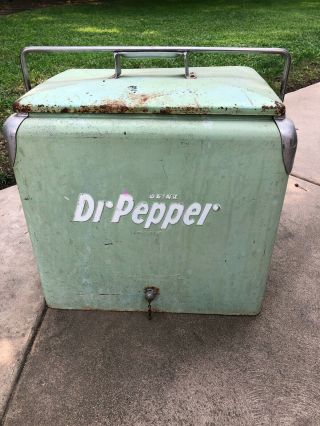 Vintage 1950’s Dr Pepper Cooler Rare Progress Refrigerator Co.