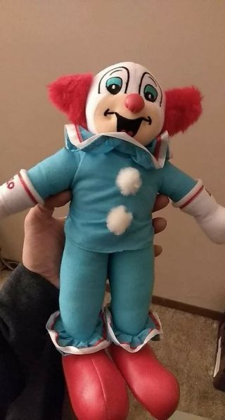 Vintage Bozo The Clown Doll 1999 Larry Harmon Plush Bennie 8” Tall.  By Aurora
