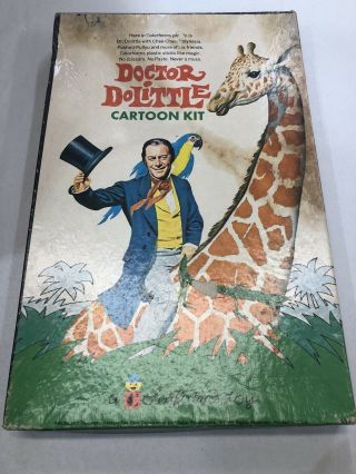 Vintage 1967 Doctor Dr Dolittle Colorforms Box Set With Booklet
