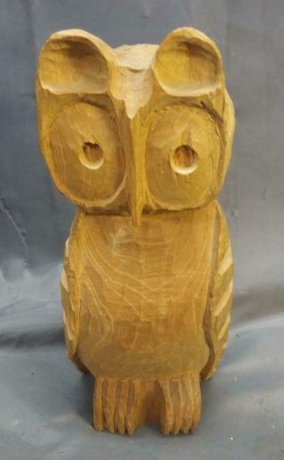 Old Vintage Carved Wood Wooden Carving Statue Figure Jamaican Jamaica Owl Bird