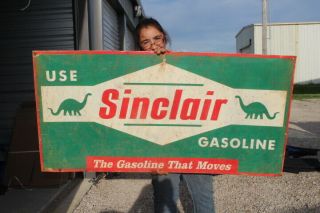 Large Sinclair Gasoline Gas Station 48 " Metal Sign