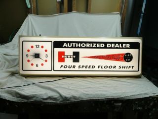 Large Hurst Shifters Lighted Speed Shop Clock Moon Clay Smith Holley Sign