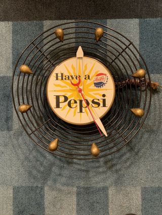 Vintage Pepsi Cola Advertising Have A Pepsi Clock 17x17