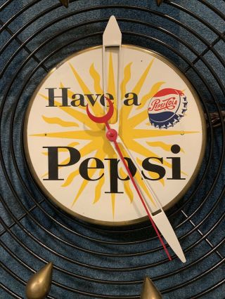 Vintage Pepsi Cola Advertising HAVE A PEPSI Clock 17x17 2