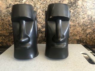 Vintage Tikis Monterey Park Black Easter Island Tiki Mug Set Of 2