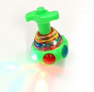Multi - Color Spinning Green Tops Toy Spinner Gyro Light & Music Kids Children Toy