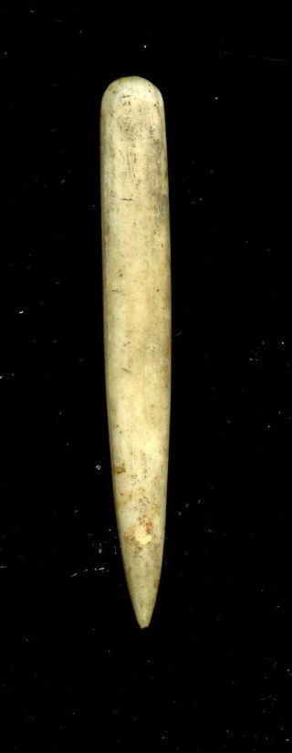 Indian Artifacts - Fine Polished Bone Awl - Glovers Cave Site