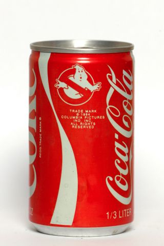 1984 Coca Cola Can From Puerto Rico,  Ghostbusters
