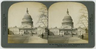 Washington Dc Great Dome Of The Capitol Stereoview Stus23