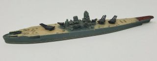 Vintage Miniature Toy Battleship Boat Mini Hong Kong Warship Military 6.  5 " Long