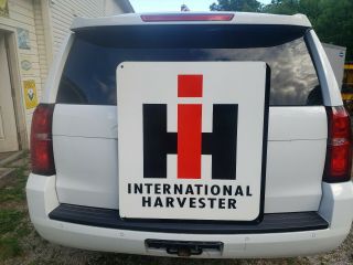 Big Dealer Internatonal Harvester Ih Double Sided Sign Barn Gas Oil Farm Tractor