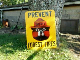 Vintage - Smokey The Bear - U.  S.  Forest Service,  Fire Prevention Sign.  1960 