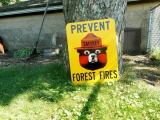 Vintage - SMOKEY The BEAR - U.  S.  Forest Service,  Fire Prevention Sign.  1960 ' s 2
