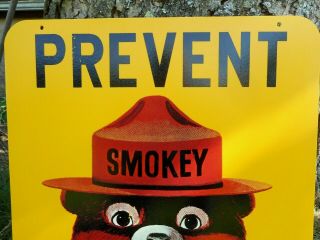 Vintage - SMOKEY The BEAR - U.  S.  Forest Service,  Fire Prevention Sign.  1960 ' s 3