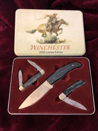 2005 Winchester Limited Edition 3 Knife Gift Set/ 2005 Collector 