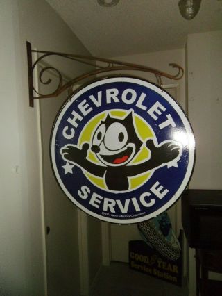 Chevrolet Service Double Sided Porcelain Sign