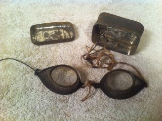 Vintage Goggles Steam Punk Protective Eyeware Early 1900s @ Tin Box