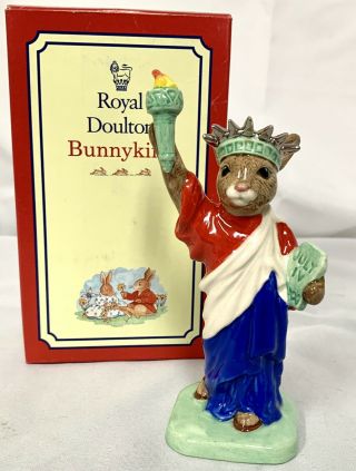 Vintage Royal Doulton Statue Of Liberty Bunnykins Figurine