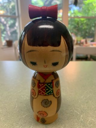 Kokeshi Girl Wooden Doll Made In Japan