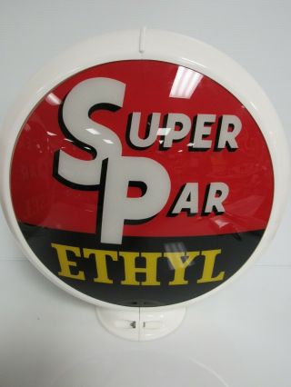 Rare Vintage Par Ethyl Gas Pump Globe 13.  5 " Sb558