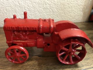Allis Chalmers Cast Iron Toy Tractor Red