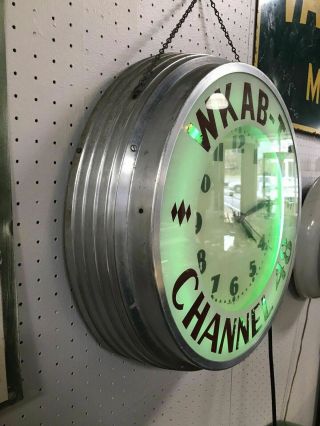 Vintage WKAB - TV Channel 48 Neon Advertising Dial Rare 2