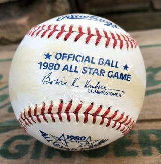 Vtg 1980 Mlb Official Rawlings All Star Game Baseball Game Ball Dodgers Stadium