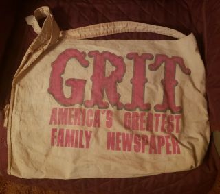 Vintage Grit Newspaper Delivery Bag Canvas Paperboy 2