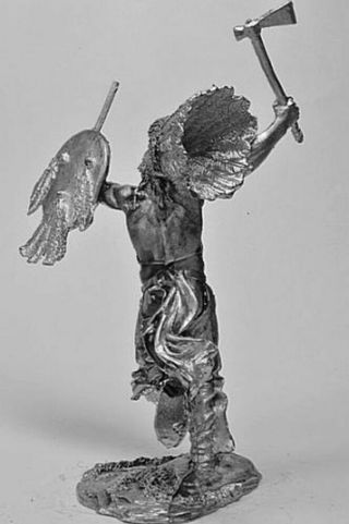 Apache Native American 19th Century 1/32 Scale Unpainted Tin Figure 3