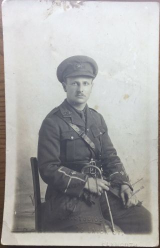 Photo Of Unknown British Soldier - World War I - U.  A.  Studios,  Plymouth