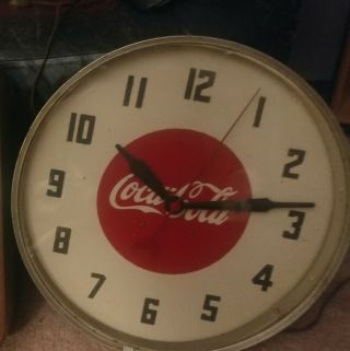 Lackner Coca Cola Coke Clock,  Vintage