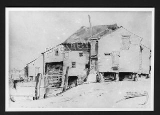 Sketch Drawing Of The Water Mill/tide Mill,  Walton On Naze,  Essex C1890