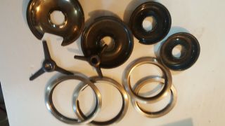 Vtg 6 " & 8 " Monotube Gm Electric Range Frigidaire Stove Cups And Rings Full Set