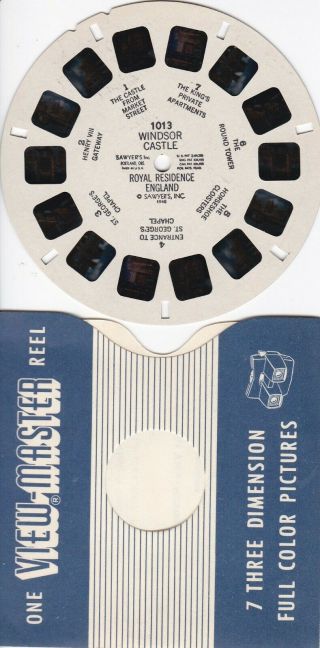 View Master Windsor Castle Royal Residence England 1013 By Sawyer 1948 Sleeve