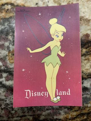 Disneyland Tinker Bell Postcard Walt Disney Prod Vintage Collectible