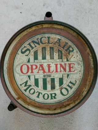 Sinclair Opaline 5 Gallon Rocker Can 1930 