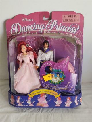 1997 Vintage Mattel Disney Dancing Princesses Ariel And Prince Eric Dolls