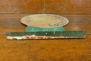 RARE Vintage 1930’s Early S&H Green Stamps Metal 2 Sided Advertising Flange Sign 3