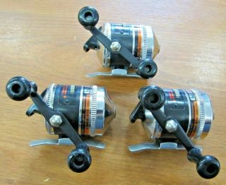 3 Vintage Zebco Omega 171 Push Button Spincasting Fishing Reels Usa Parts Repair