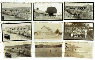 Old Photographs Greystones Harbour Etc Co.  Wicklow Ireland Vintage 1930