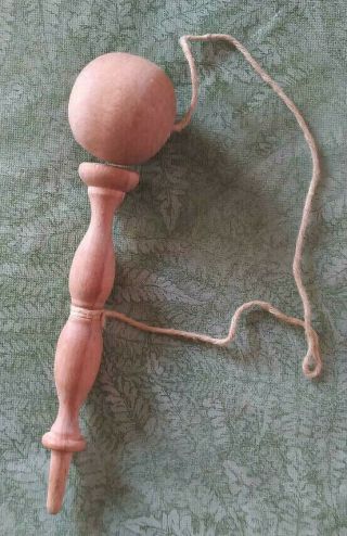 Colonial - Era Wooden Cup And Ball Toy From Colonial Williamsburg,  Catch 2 Ways