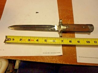 Ppp - Vintage 11 " Military Bayonet - 2 Sided Wood Handle - Only Mark P 9969 I