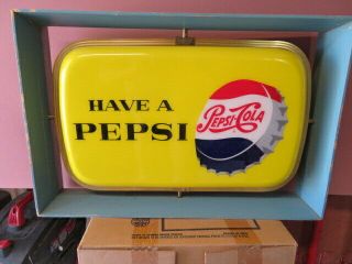 Vintage Pepsi Cola Double Sided Light Up Sign