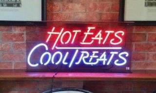 Dairy Queen " Hot Eats Cool Treats " Vintage Neon Sign