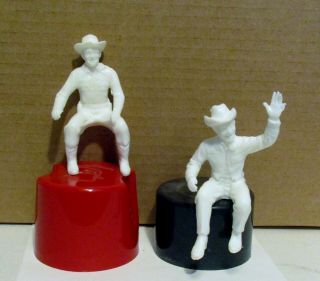 Plastic Figures - 5 " Roy Rogers & Pat Brady From Ideal - For Jeep Or Wagon Playset